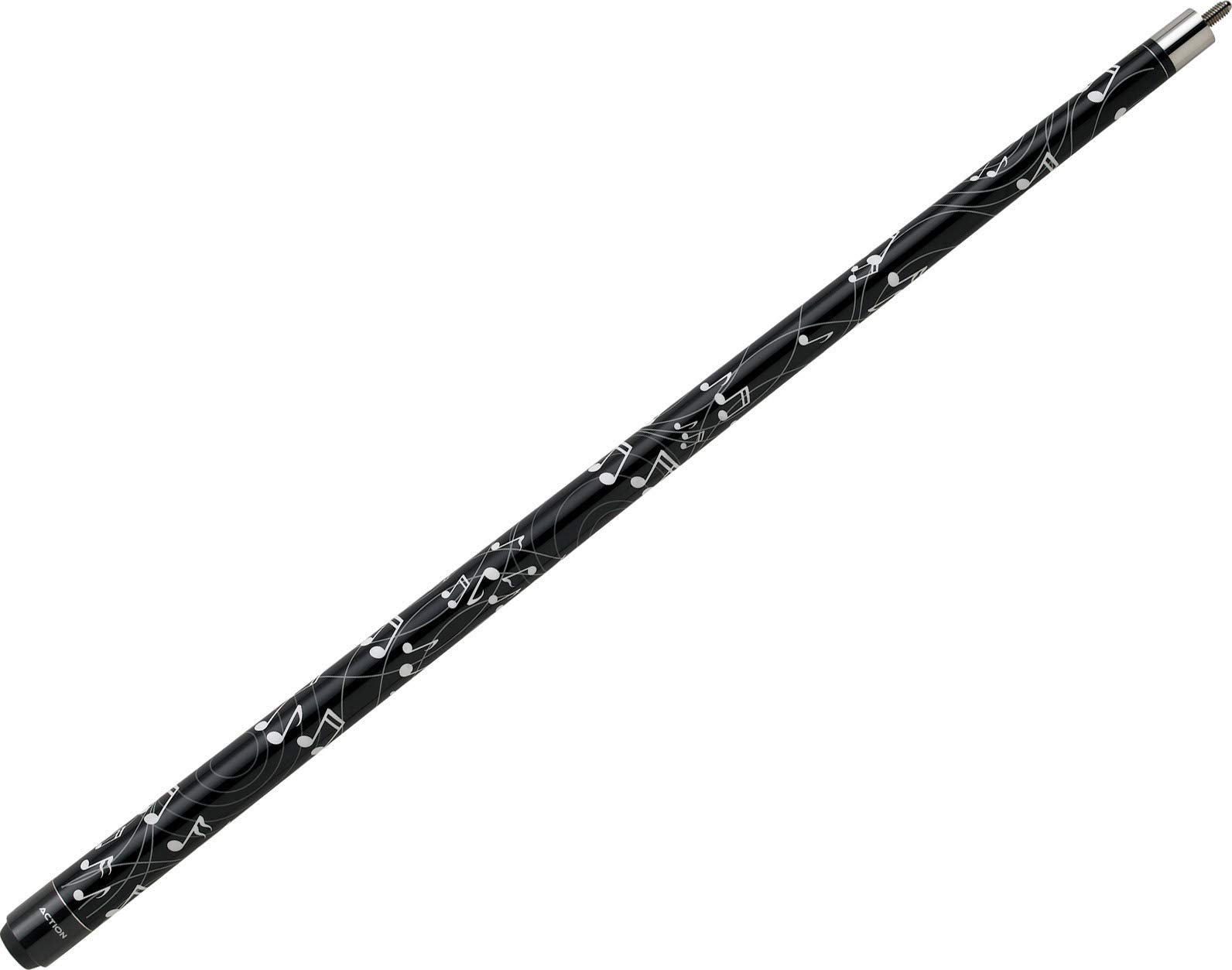 Action IMP17 Sound of Music Musical Notes Design Billiards Pool Cue Stick - Professional Billiard Cue for Music Lovers & Pool Players - Perfect for Home Game Rooms, Bars, and Competitions