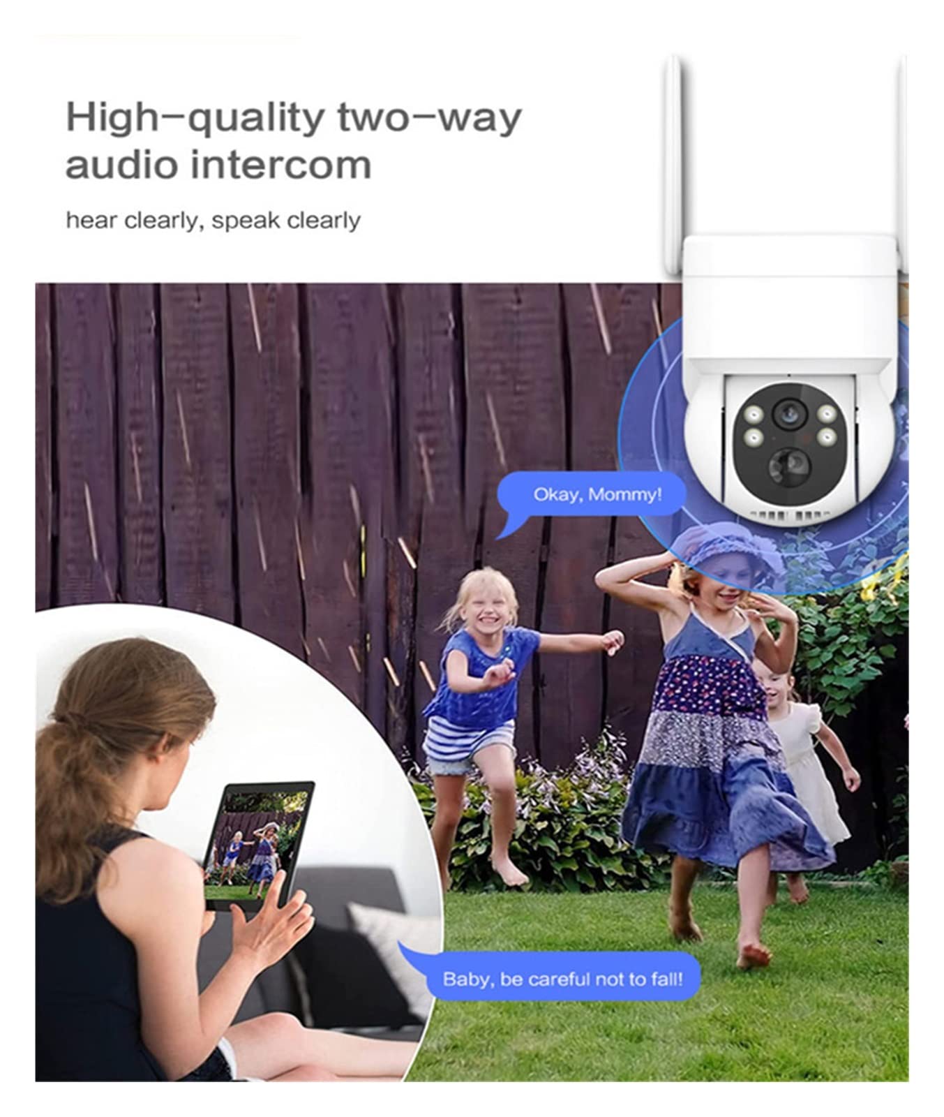 4MP Solar Security Camera Outdoor - Wireless PTZ WiFi CCTV with Rechargeable Battery, IP65 Weatherproof, Night Vision, Motion Detection - Ideal for Home Security, Yard Monitoring & Business Surveillance (No SD Card Included)