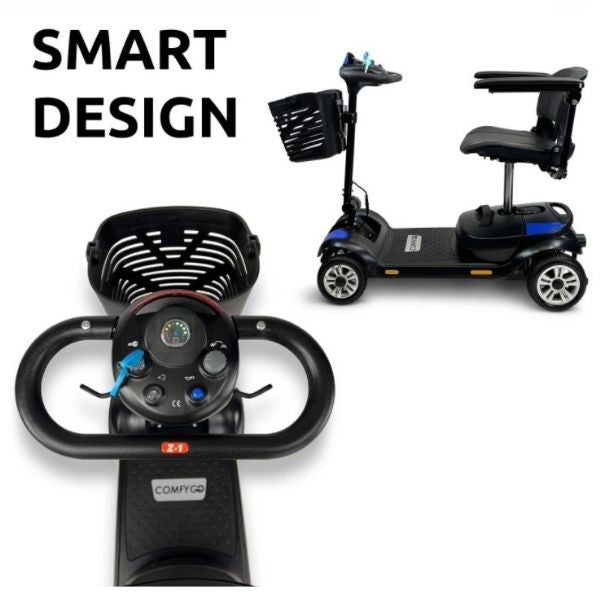 ComfyGo Z4 Lightweight Portable Mobility Scooter for Adults - Foldable Electric Scooter for Seniors & Disabled - Perfect for Travel, Shopping & Outdoor Activities