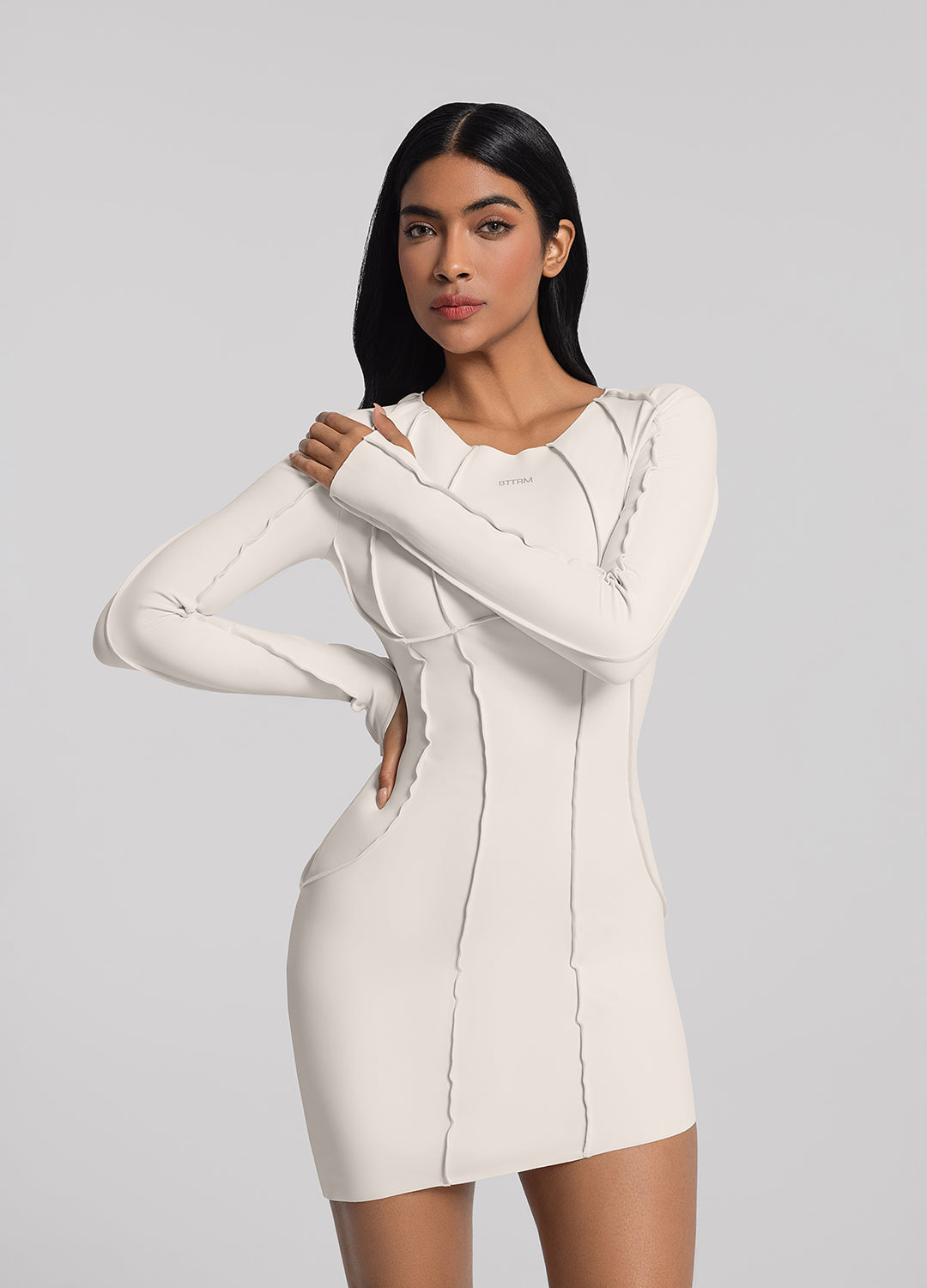 Elegant Curved Stitching Mini Dress for Women - Sexy Bodycon Party Dress for Night Out, Date Night & Special Occasions