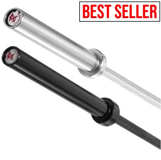 Iron Bull 20kg Olympic Bearing Bar for Men - Professional Weightlifting Barbell for CrossFit, Home Gym & Strength Training
