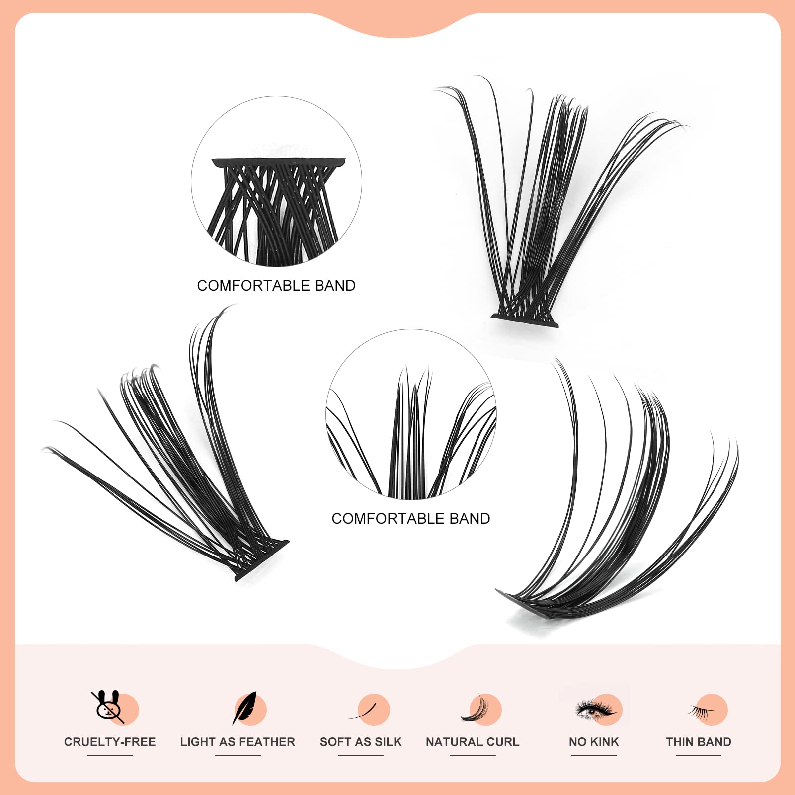 280 PCS DIY Individual Cluster Lashes - 30D & 40D D-Curl 8-15mm Reusable Soft Mini Eyelash Extensions for Natural Volume | Perfect for Home Use, Parties & Special Occasions