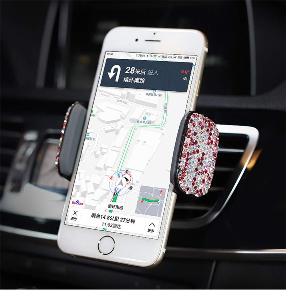 Sparkling Crystal Car Phone Holder - 360° Adjustable Universal Rhinestone Phone Mount for Windshield, Dashboard & Air Vent | Perfect for Driving, Commuting & Road Trips
