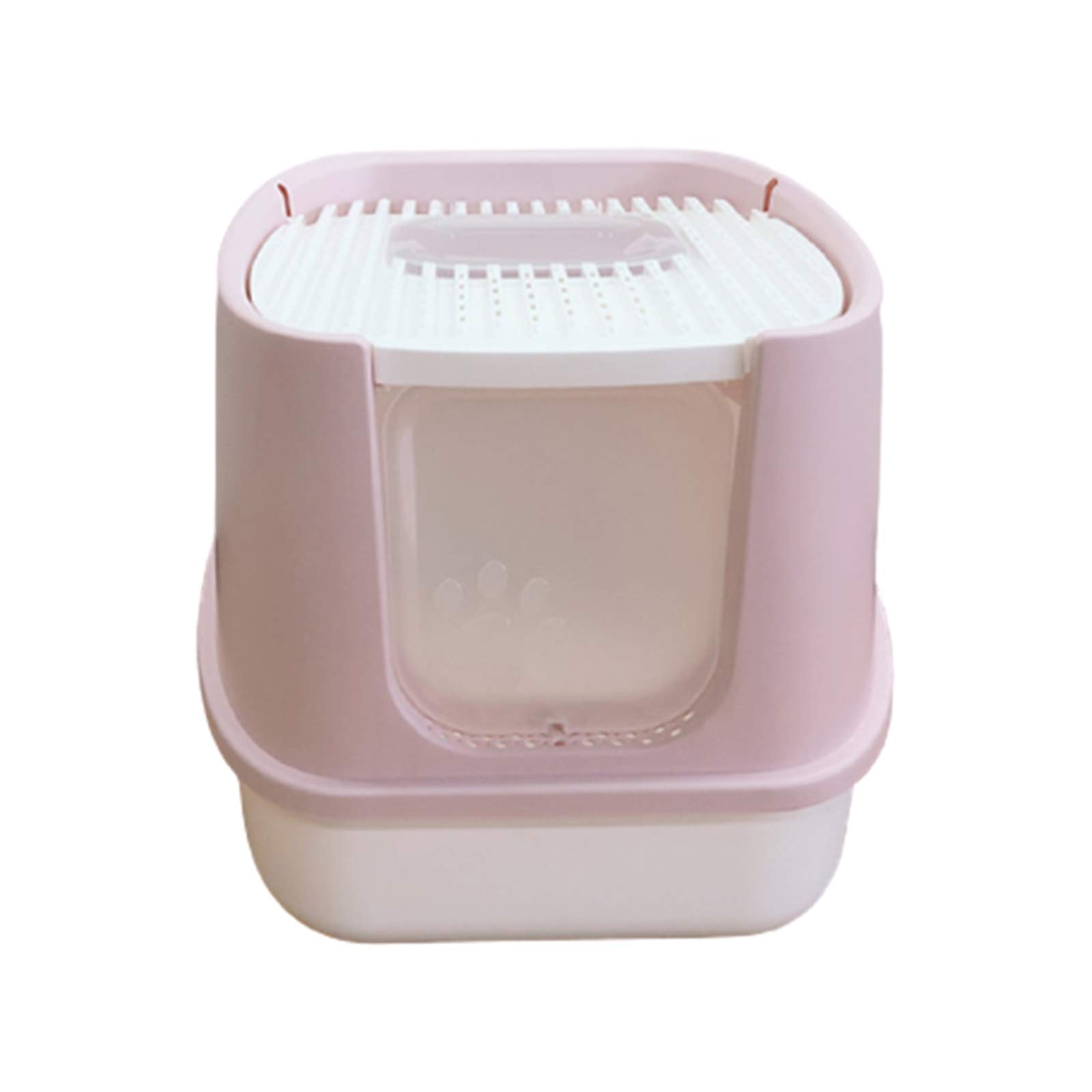 NDN Large Hooded Cat Litter Box with Two Door Entry - Enclosed Design for Odor Control, Easy to Clean Cat Litter Pan with Scoop Included - Perfect for Small Spaces & Multi-Cat Households