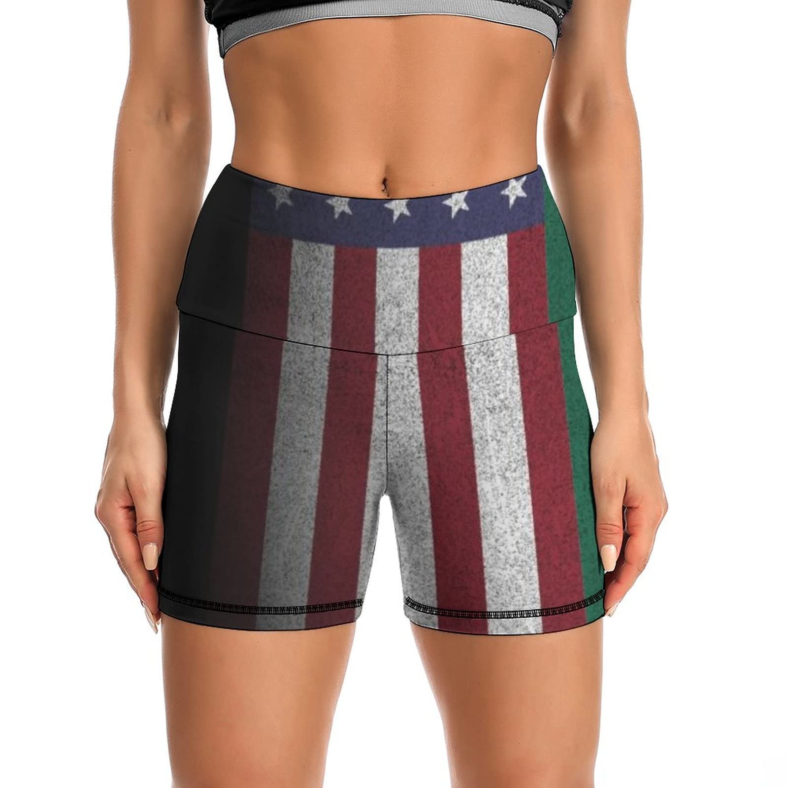 JZDACH Women's High Waist Yoga Shorts - Tummy Control Workout Shorts for Running, Gym & Lounge - Breathable Athletic Shorts with Pockets