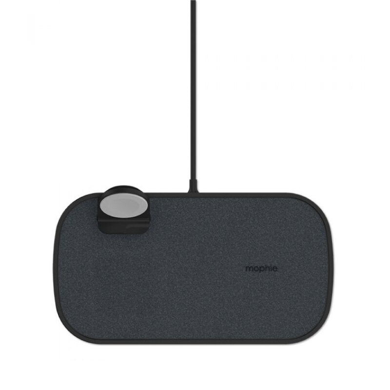 Mophie 3-in-1 Wireless Charging Stand for iPhone, Apple Watch & AirPods - Fast Charging Base Station - Perfect for Home, Office & Nightstand (Black)
