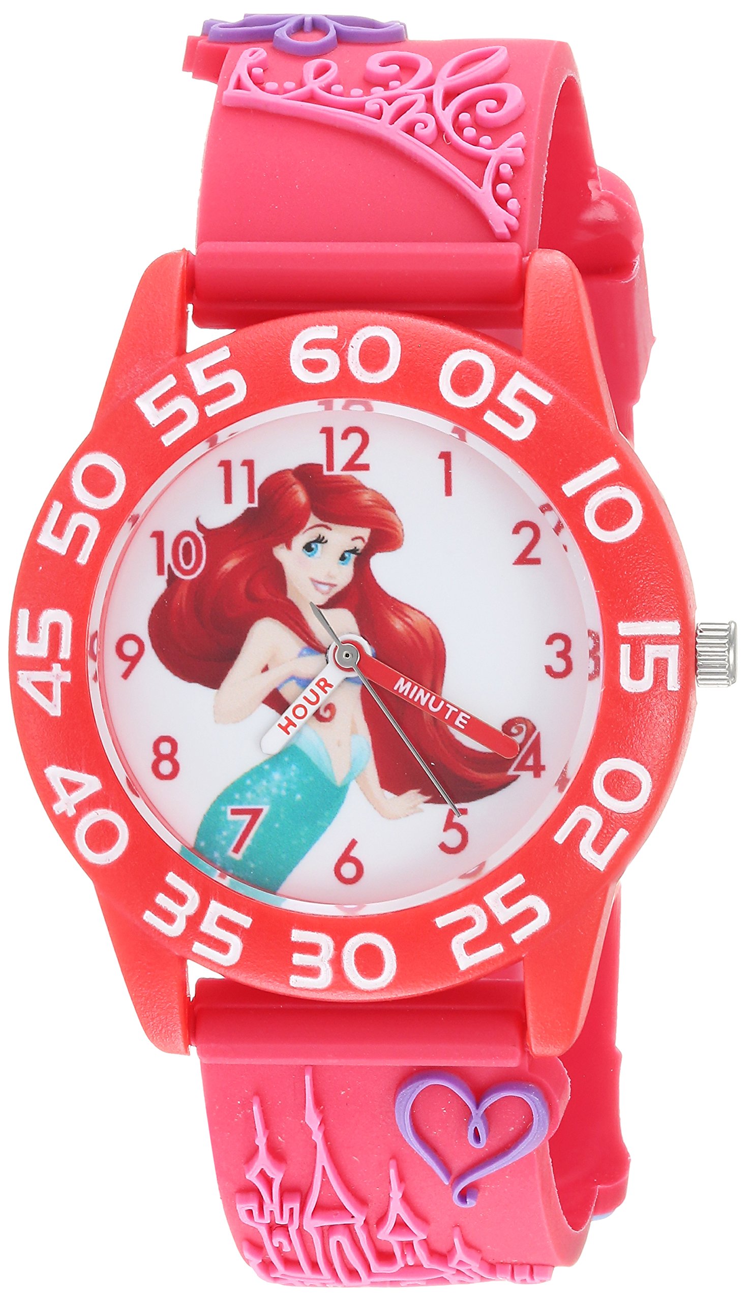 Disney Princess Kids' Watch - Analog Quartz with 3D Strap for School & Play