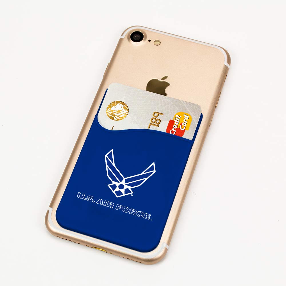 Guard Dog Silicone Credit Card Holder & Phone Wallet - US Air Force Design - Slim RFID Blocking Case for Credit Cards, Cash & ID - Perfect for Military, Travel & Everyday Use