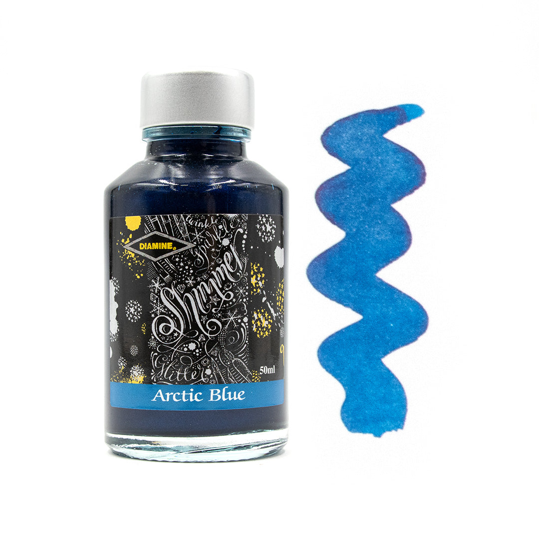 Diamine Shimmering Ink 50ml - Metallic Calligraphy & Fountain Pen Ink for Artistic Writing, Journaling, and Creative Projects