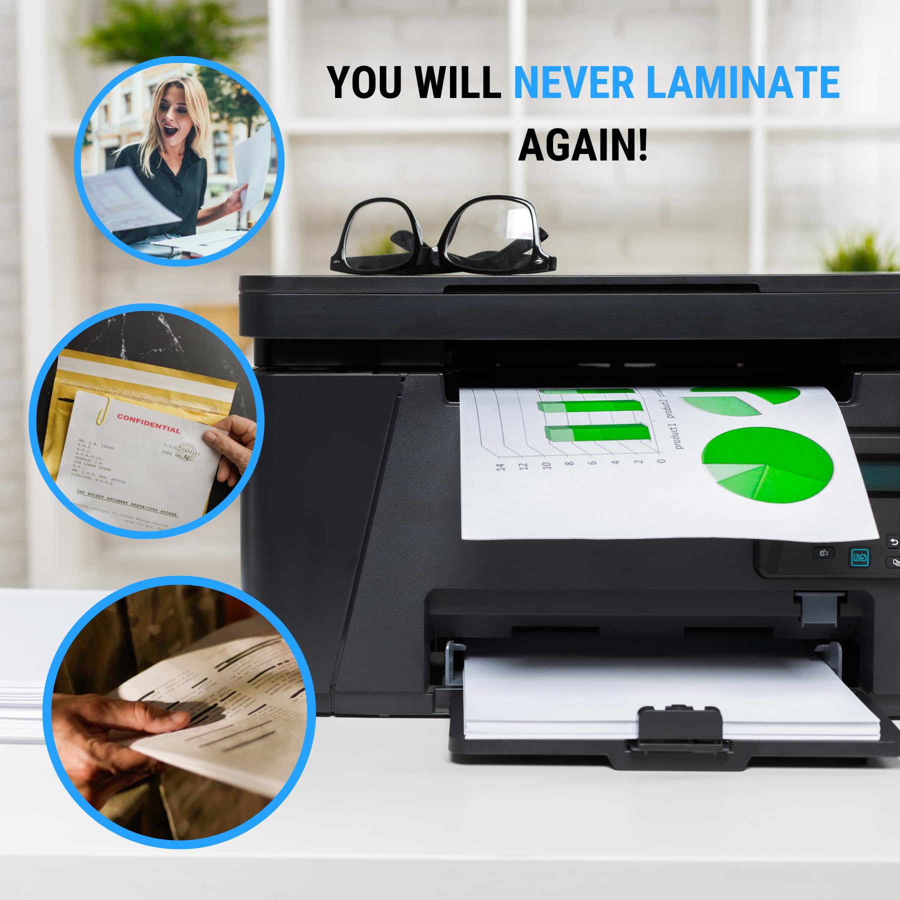 Waterproof Copy Paper - Hydronote 54lb Multipurpose 8.5” x 11” Printer Paper, Bulk 1500 Sheets for Inkjet & Laser Printers - Rainproof, Weatherproof, Tear-resistant for Outdoor Use, Boating, Camping & Wet Environments