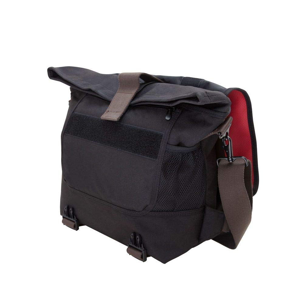 Lorimer Matte Vinyl Messenger Bag for Men & Women - Waterproof Crossbody Shoulder Bag - Red - One Size - Perfect for Work, Travel & Everyday Use