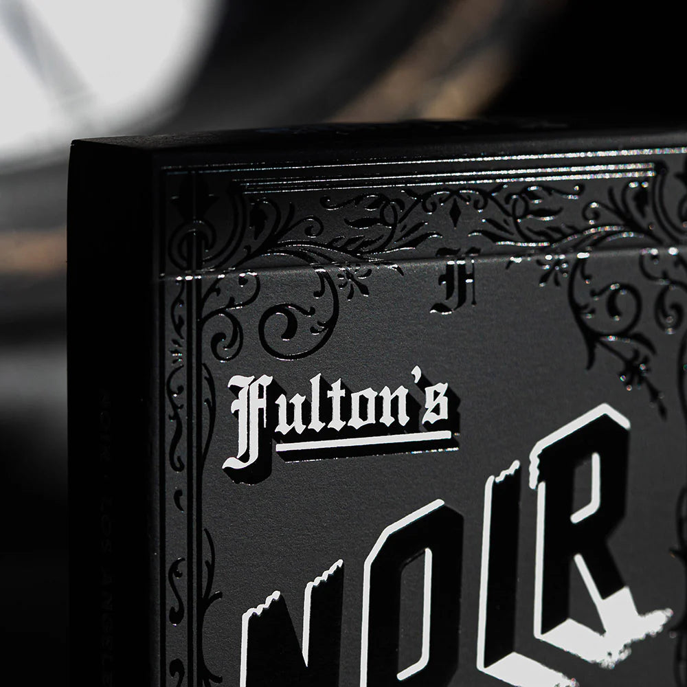 Fulton's Noir Playing Cards - Premium Black Deck for Poker, Magic Tricks & Cardistry | Perfect for Game Nights, Collectors & Professional Performers