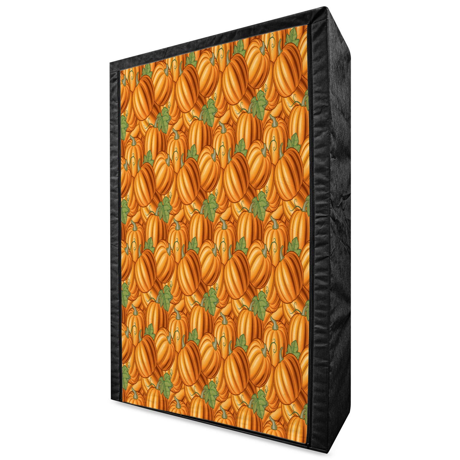 Ambesonne Harvest Portable Fabric Wardrobe - Pumpkin Pattern Closet Organizer with Shelves, 42.5
