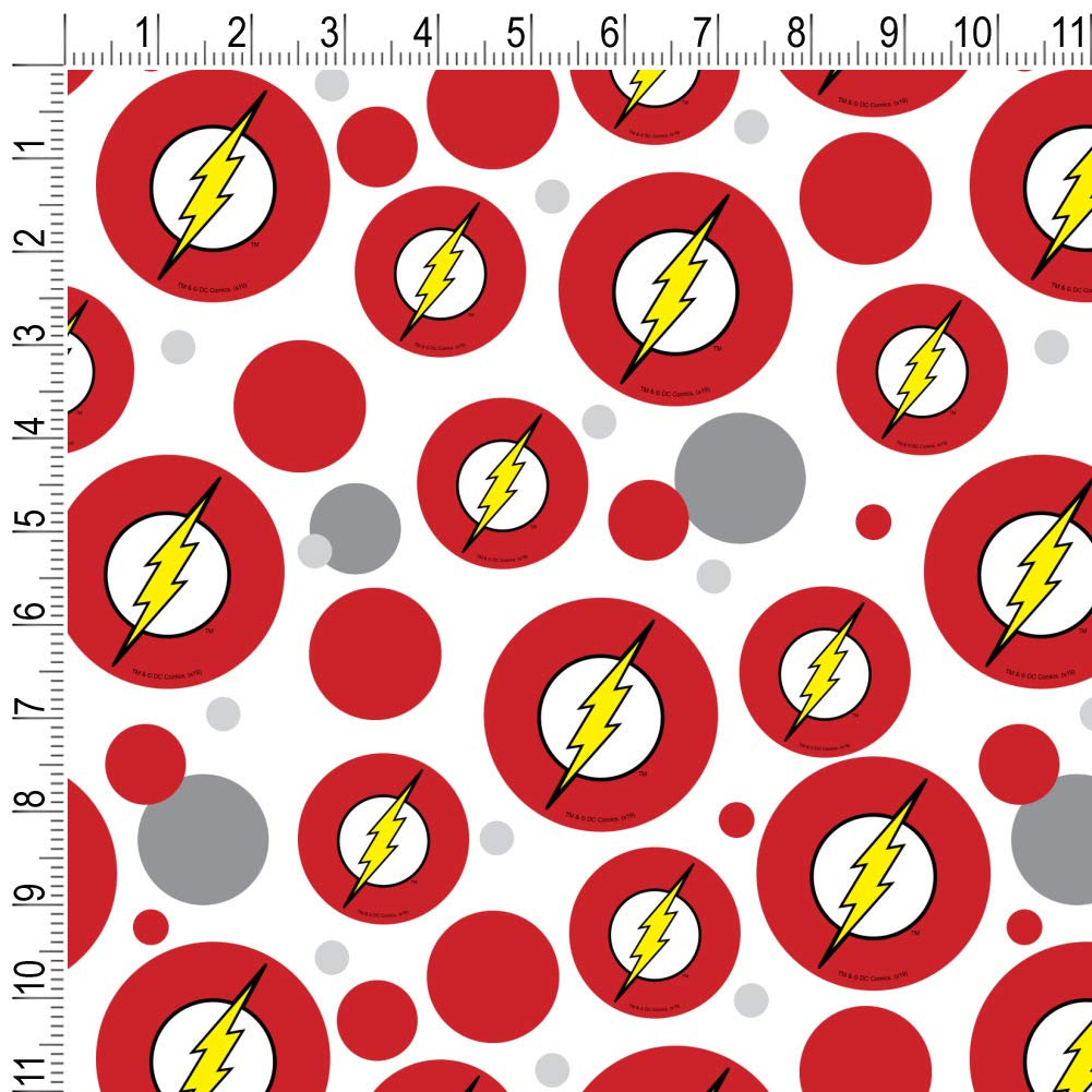 The Flash Lightning Bolt Logo Gift Wrap Roll - DC Comics Superhero Wrapping Paper for Birthdays, Holidays & Party Decorations