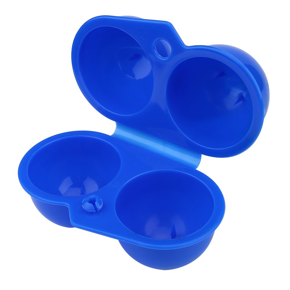 Portable Egg Storage Container for Camping & Hiking - 2 Egg Holder Case with Secure Lids, Compact Kitchen Organizer for Outdoor Adventures & Home Use (Blue) - Perfect for Picnics, Travel & Daily Cooking