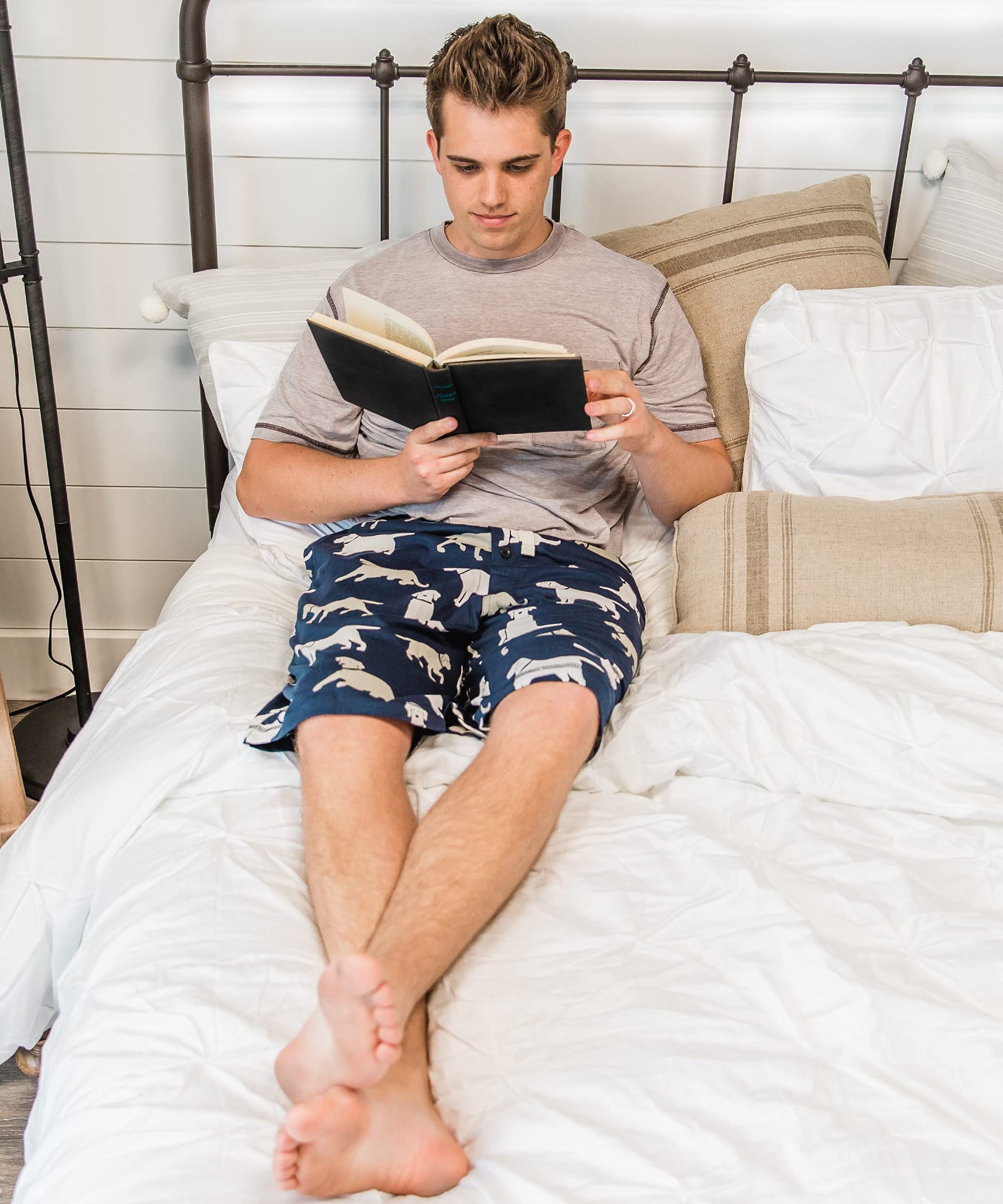 Lazy One Men's Pajama Shorts - Soft & Comfortable Sleepwear Pants for Lounge & Nightwear | Perfect for Summer, Travel & Relaxing at Home