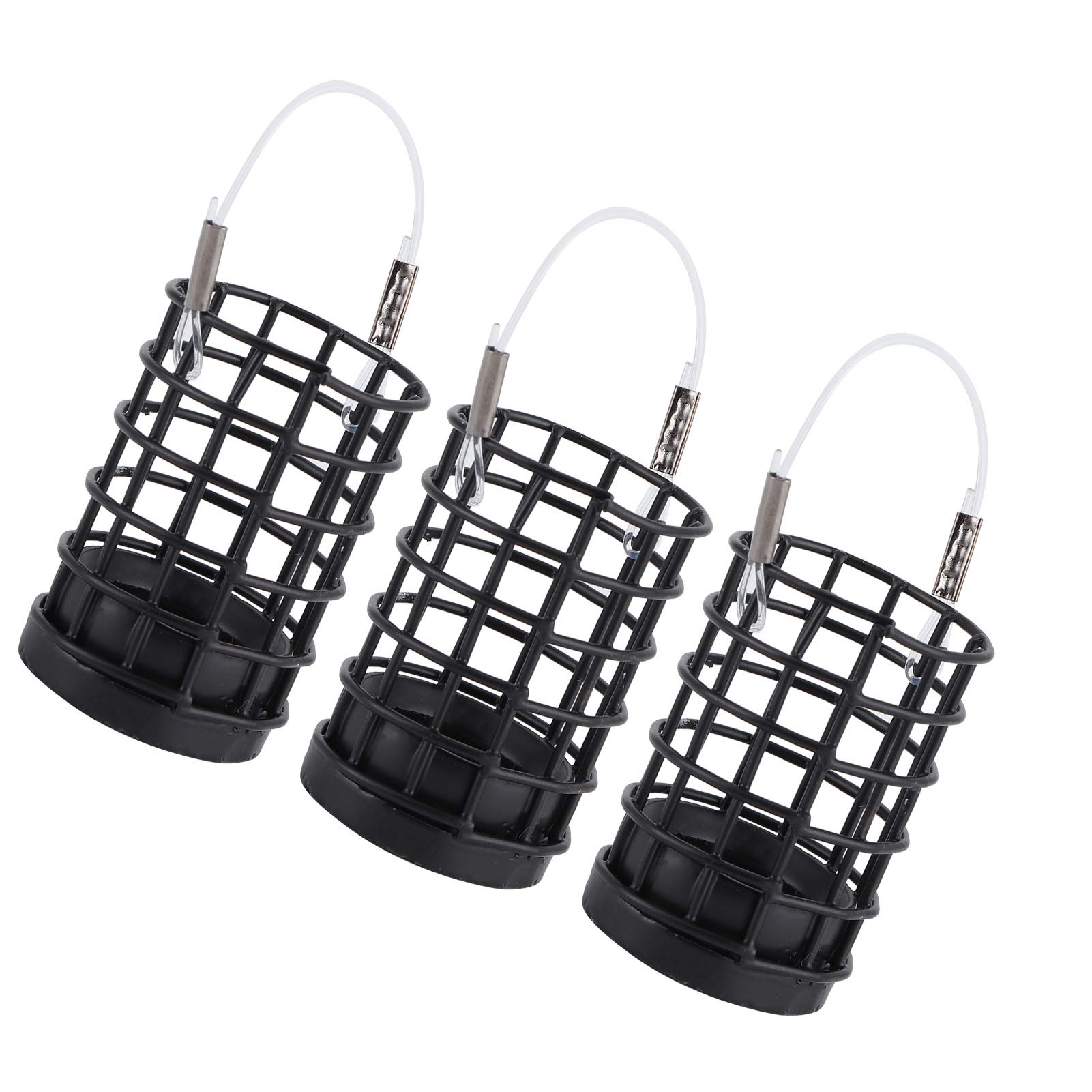 01 Fishing Lure Cage - 3Pcs Portable Black Bait Holder for Freshwater & Saltwater Fishing - Ideal for Lake, Sea & Ocean Anglers - Perfect Gift for Fishing Enthusiasts | Great for Bass, Trout & Deep Sea Fishing Adventures