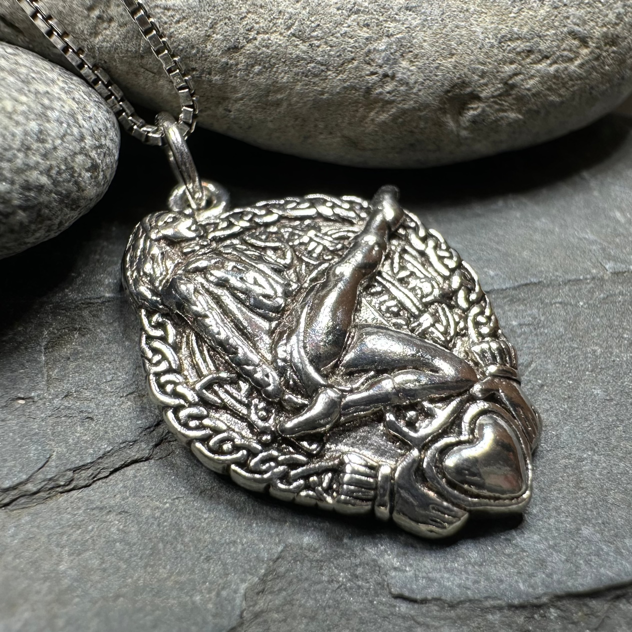 Claddagh Irish Dancer Pendant Necklace - Authentic Celtic Jewelry for Women - Perfect Gift for St. Patrick's Day, Irish Weddings & Dance Performances