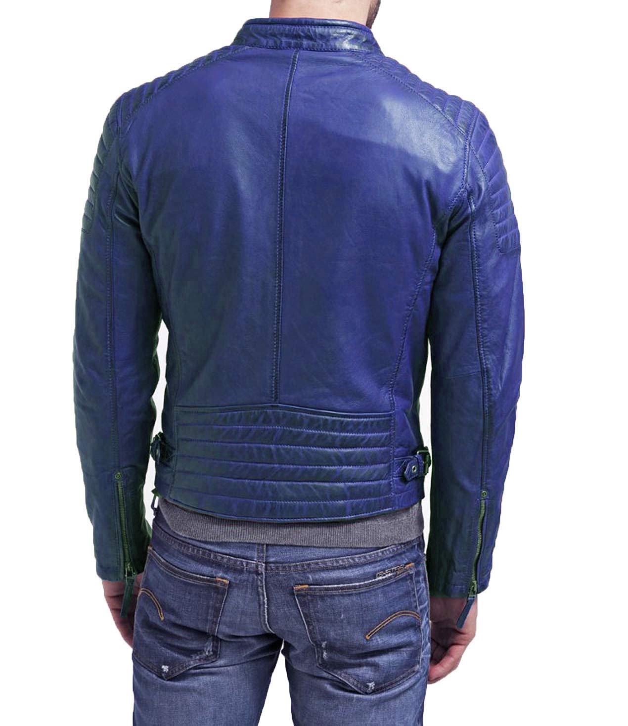 Genuine Lambskin Leather Jacket for Men - Premium Motorcycle Biker Jacket with Classic Design | Ideal for Riding, Casual Wear & Outdoor Adventures