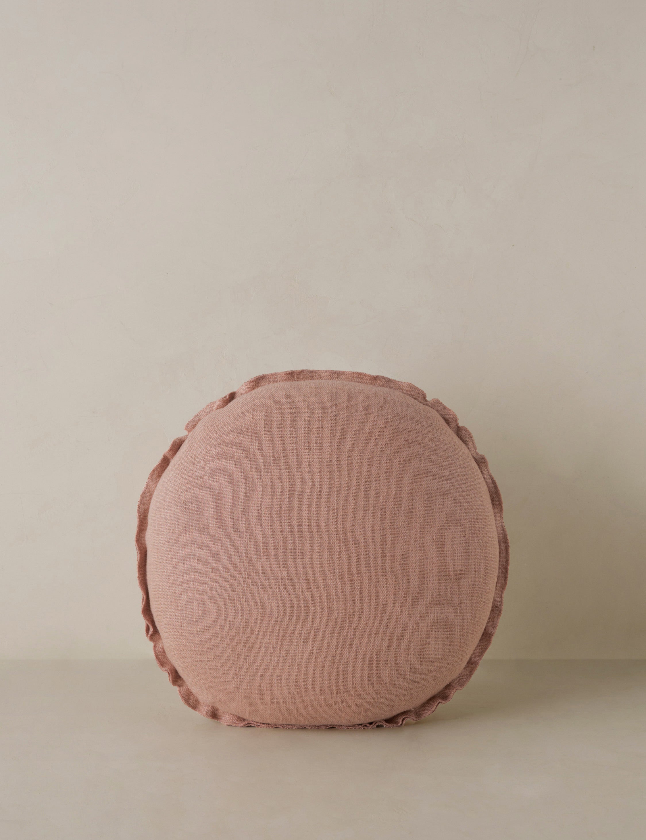 Arlo Linen Round Pillow - Soft & Breathable Decorative Throw Pillow for Sofa, Bed, Nursery - Perfect for Home Decor, Living Room & Bedroom Accents