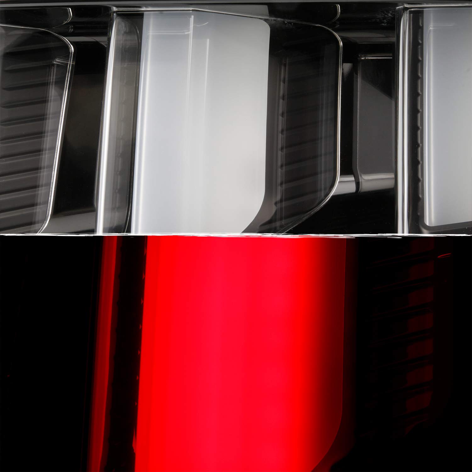 AKKON LED Sequential Turn Signal Tail Lights - Compatible with 2010-2012 Ford Mustang, Black Housing with Clear Tube, Pair (Left+Right) | Enhances Rear Visibility & Style for Night Driving & Car Shows