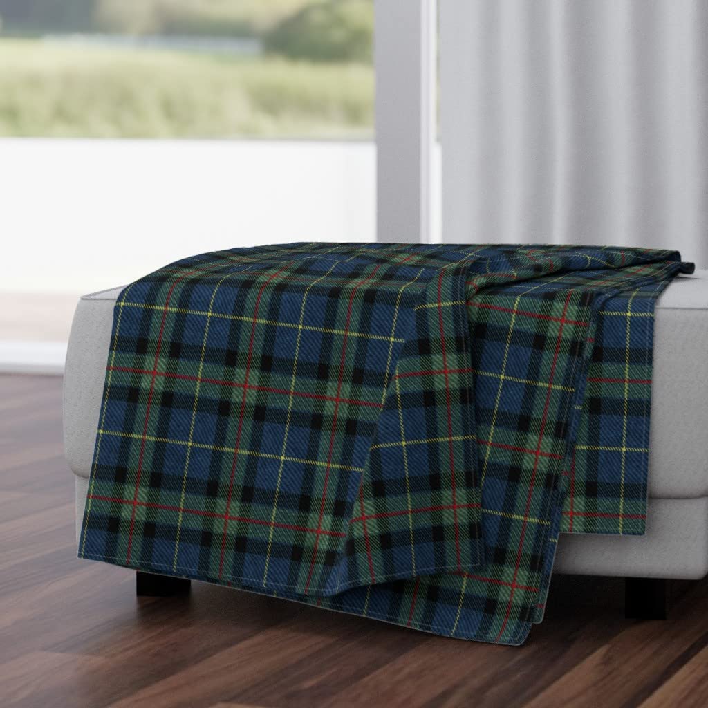 Soft Plush Minky Throw Blanket 50x70 Inches - Classic Tartan Plaid Pattern in Red, Blue & Green | Cozy Holiday Christmas Blanket for Couch, Bed & Gift Giving