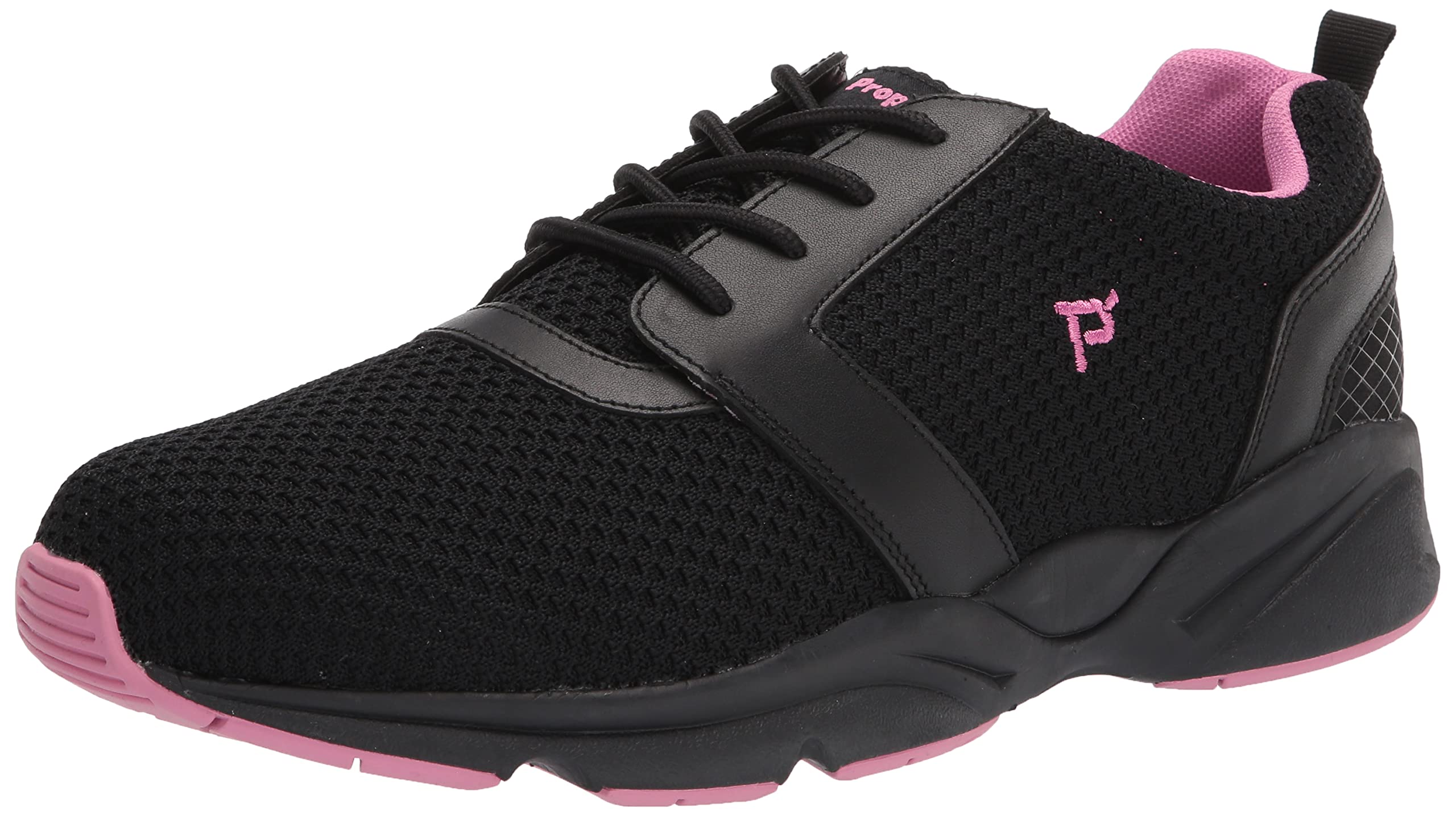 Propét Women's Stability X Walking Sneakers - Comfortable Supportive Shoes for Walking & Daily Wear - Black - Size 11 D - Ideal for Walking, Travel & Work