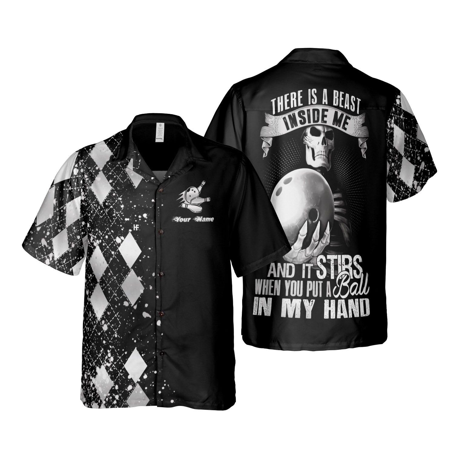 Custom Personalized Bowling Shirts with Names for Men & Women | Stylish Hawaiian Bowling Shirts | Perfect for Bowling Leagues, Team Uniforms & Casual Wear