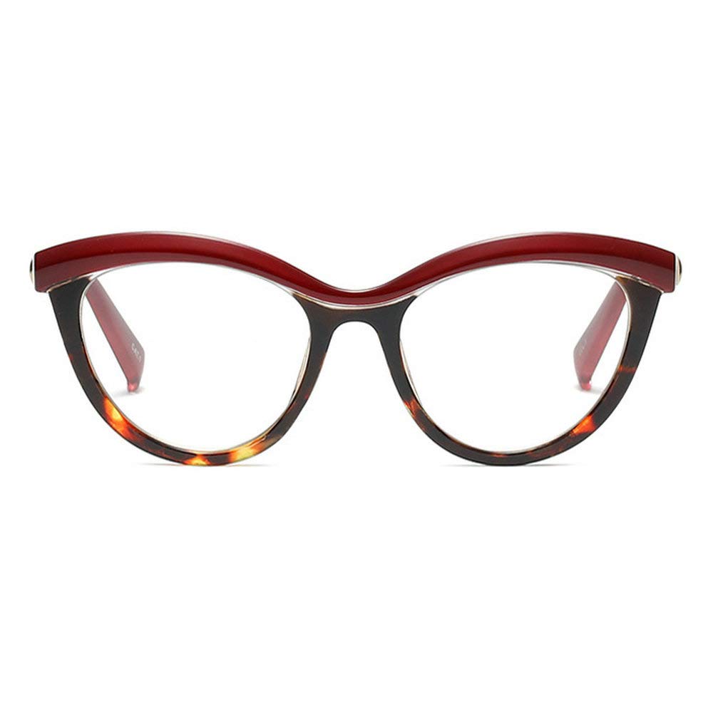 Ultralight Cat Eye Reading Glasses for Women - Red Leopard Print Presbyopia Eyewear with Fashion Frame | Perfect for Reading, Office Work & Daily Use
