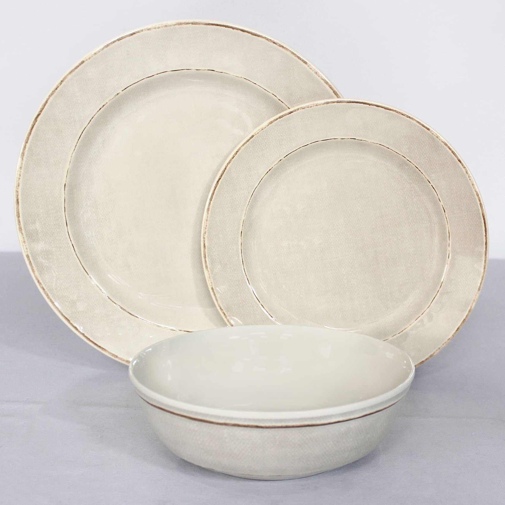 12-Piece Melamine Dinnerware Set - Unbreakable & Durable Plates & Bowls for 4 People | BPA-Free, Dishwasher Safe | Perfect for Indoor, Outdoor, Picnics, Camping & Everyday Use (White)