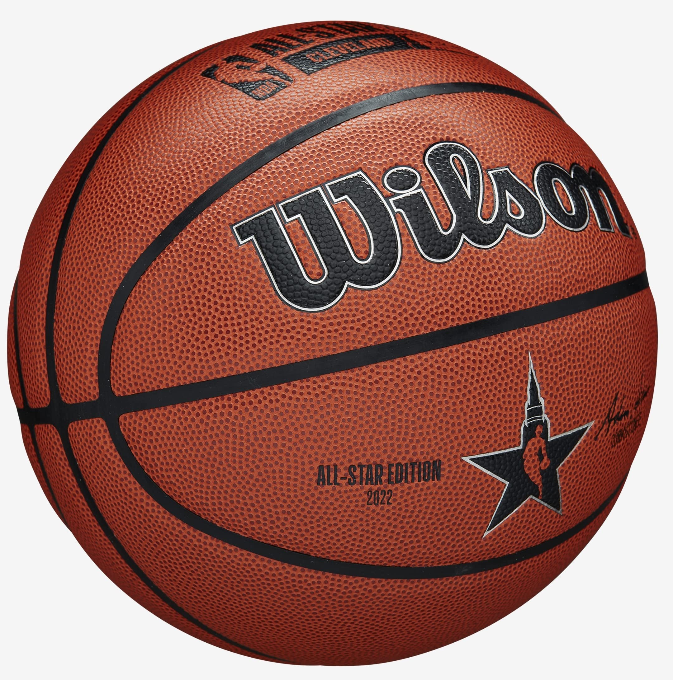 Wilson 2022 NBA All-Star Game Replica Basketball - Official Size 7 Game Ball for Indoor/Outdoor Play - Perfect for Collectors, Fans, and Court Performance