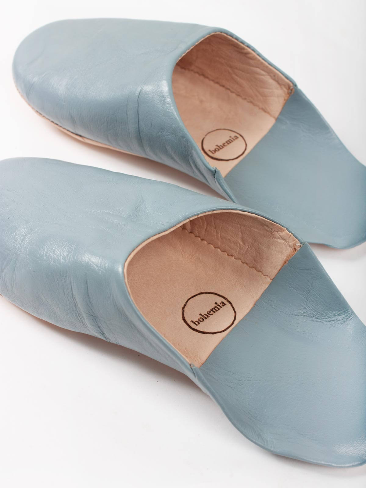 Authentic Moroccan Men's Babouche Slippers - Soft Leather Grey House Shoes | Comfortable Indoor/Outdoor Slippers for Relaxation & Lounge Wear