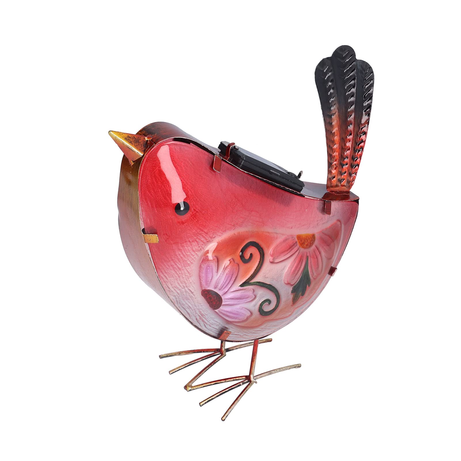 WNUV Solar LED Light - Red Bird Design Outdoor Lamp for Yard, Garden, Bar & Patio | Energy Efficient Solar Powered Decorative Lighting for Pathways, Landscape & Nighttime Ambience