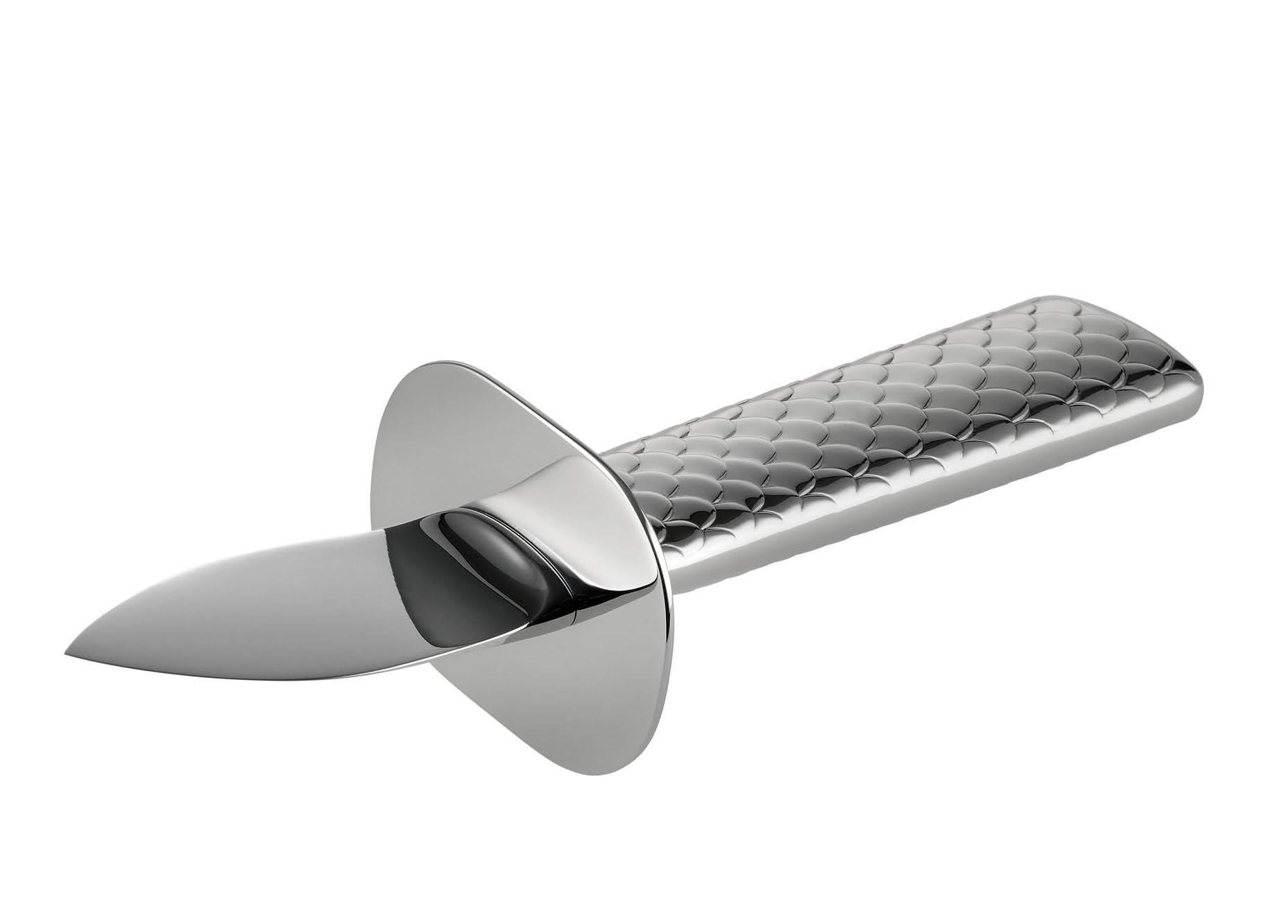 Alessi Colombina Stainless Steel Fish & Oyster Knife - Professional Seafood Shellfish Shucking Tool for Restaurants & Home Kitchens