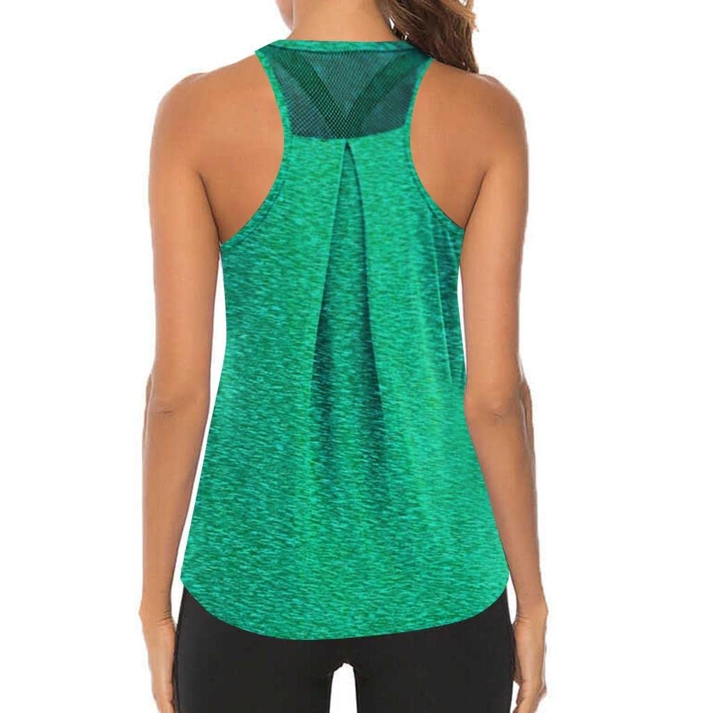 Women's Workout Tops - Breathable Mesh Racerback Tank Tops for Gym, Yoga & Running | Summer Athletic Shirts for Women | Perfect for Fitness, Casual Wear & Outdoor Activities