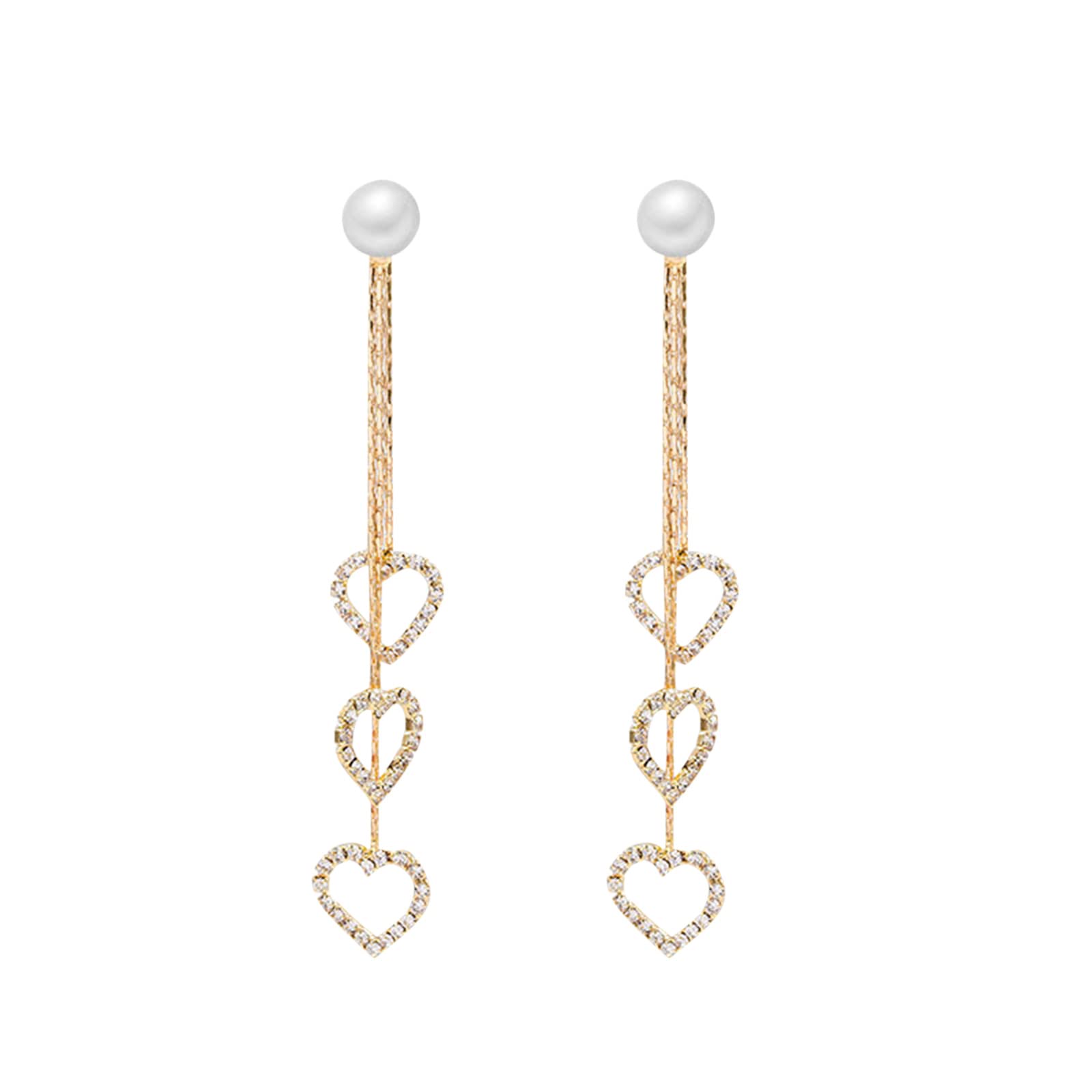 Stylish Korean Tassel Love Earrings for Women - Long Sweet Pendant Silver Hoop Earrings for Daily Wear & Party Occasions
