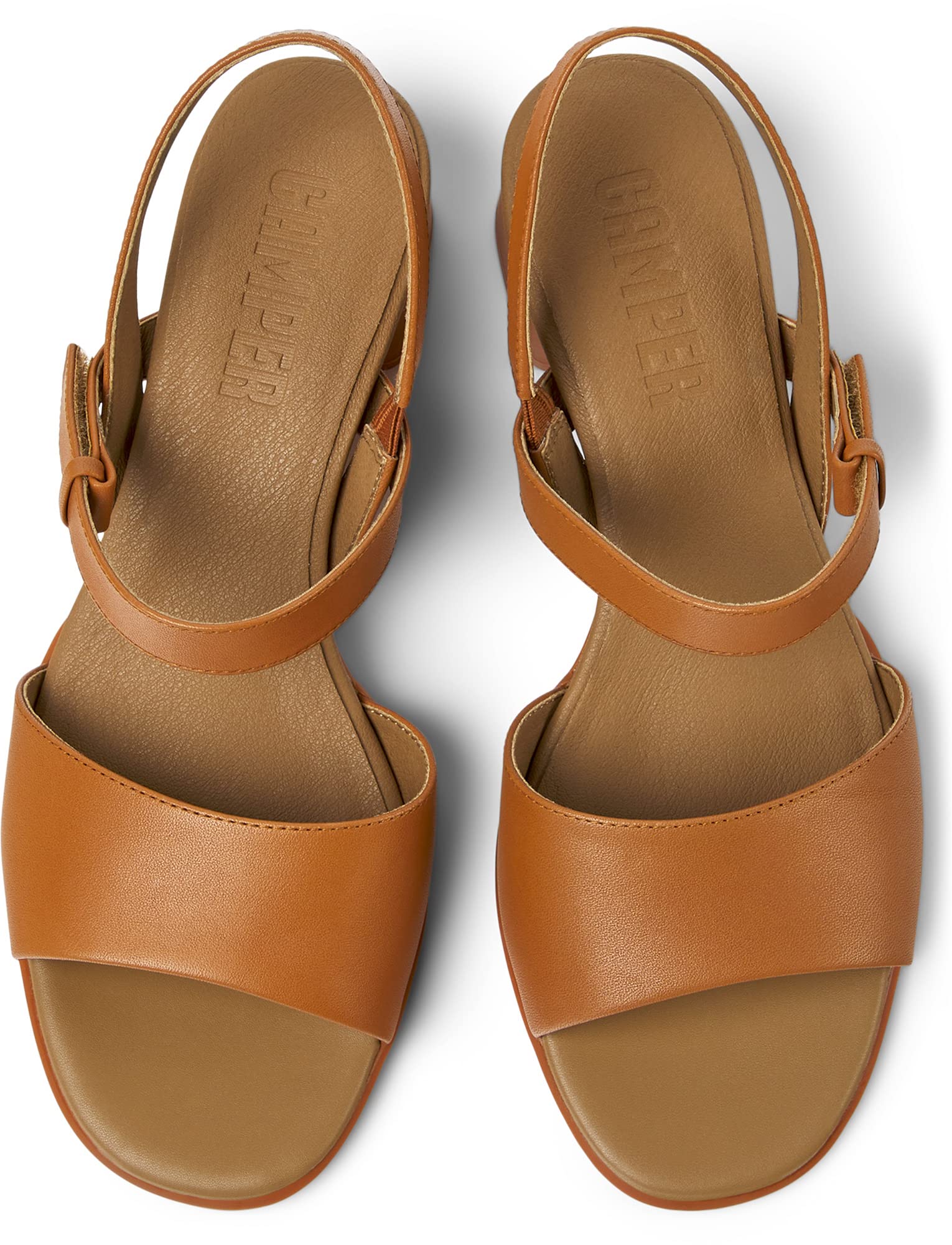 Camper Women's Heeled Sandals - Comfortable Leather Summer Dress Shoes for Outdoor Walking & Casual Wear