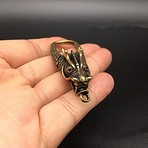 Vintage Brass Keychain Hook - Handmade Copper Keyring for Men & Women | EDC & Car Keys