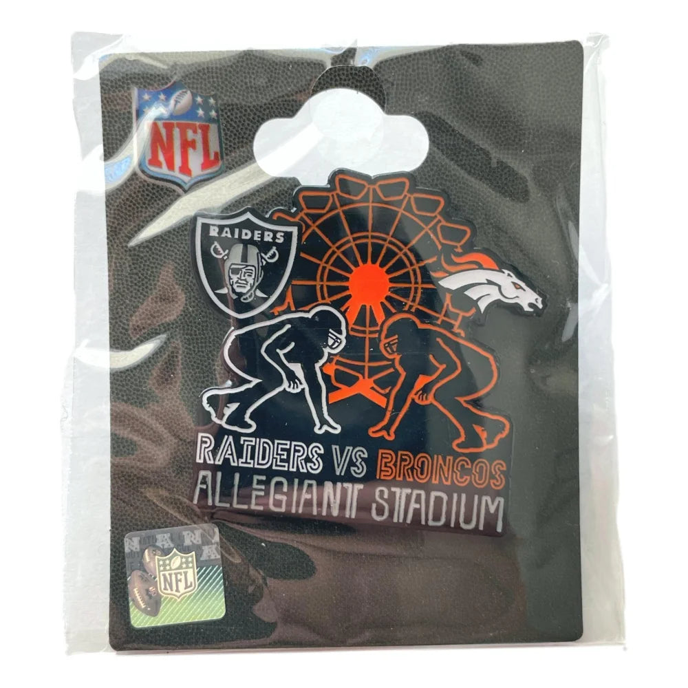 Las Vegas Raiders 2020 Inaugural Season vs. Denver Broncos Limited Edition Game Day Collectible Pin - Perfect for NFL Fans, Sports Memorabilia Collectors, and Game Day Souvenirs