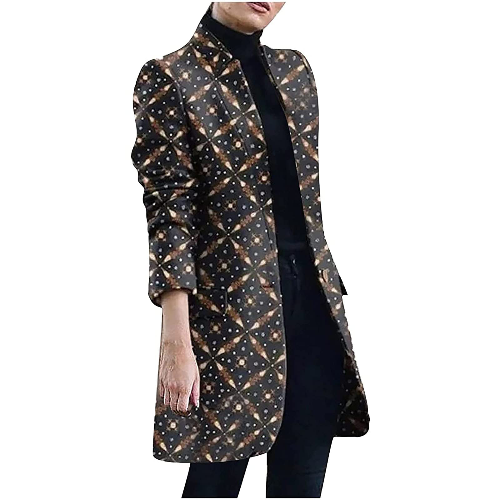Retro Women's Long Blazer - Office & Business Casual Coat for Work