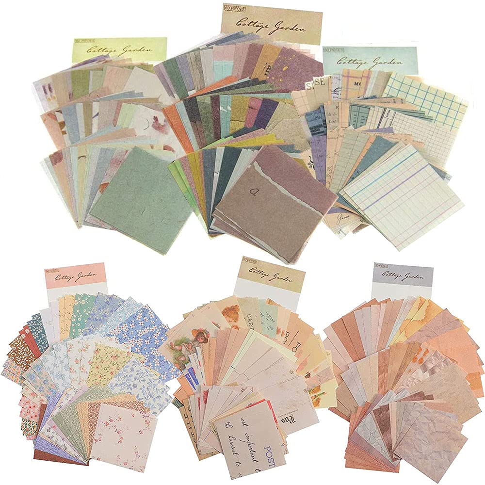 Vintage Scrapbooking Paper Pack - 360 Sheets Decorative Origami Paper, Patterned Cardstock for Journaling, DIY Crafts, Scrapbooks | Perfect for Travel Scrapbooking, Bullet Journals, and Card Making