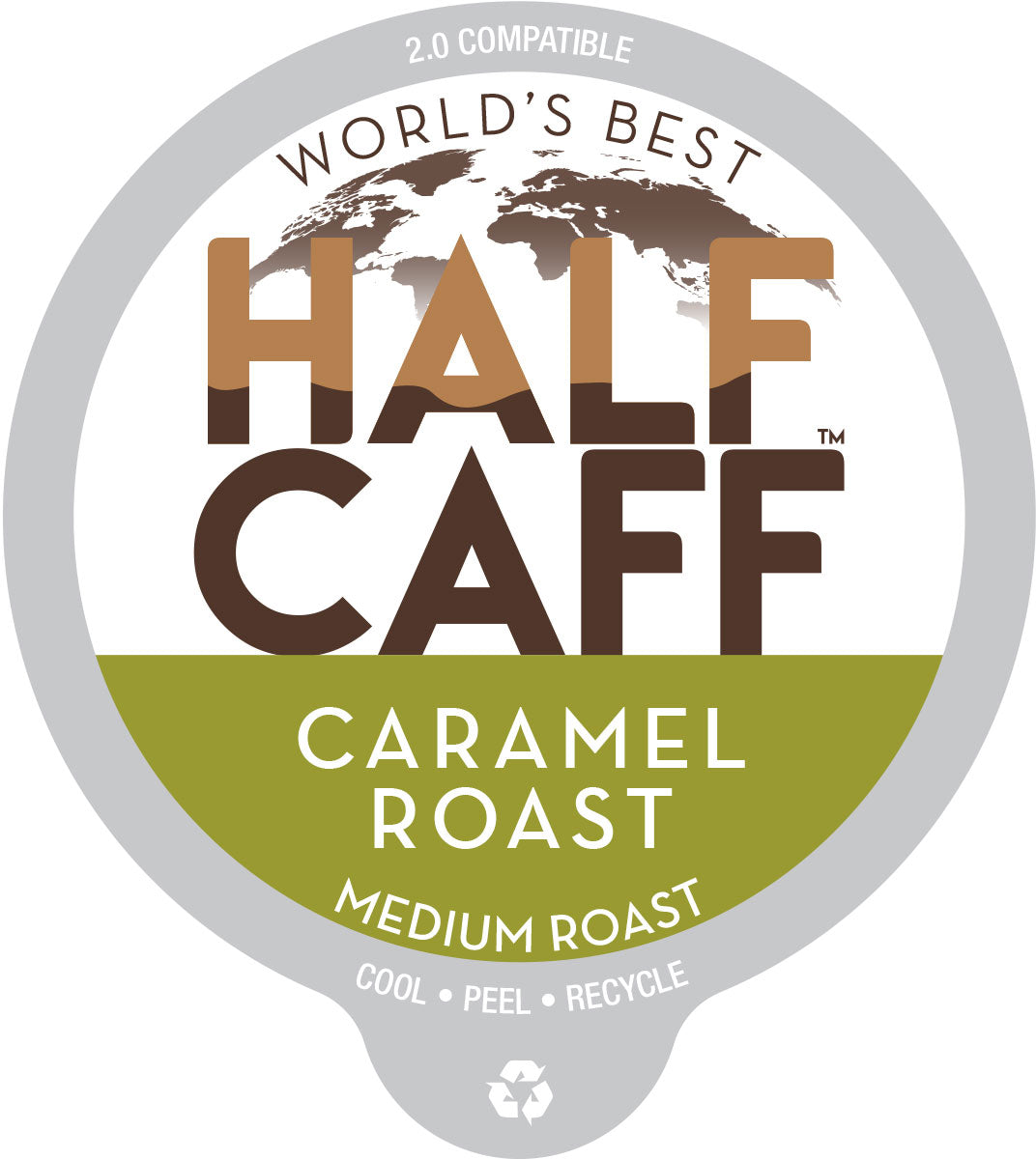 Best Half Caff™ Caramel Roast Coffee Pods - Compatible with Keurig 2.0 - Perfect for Morning Brew & Afternoon Pick-Me-Up