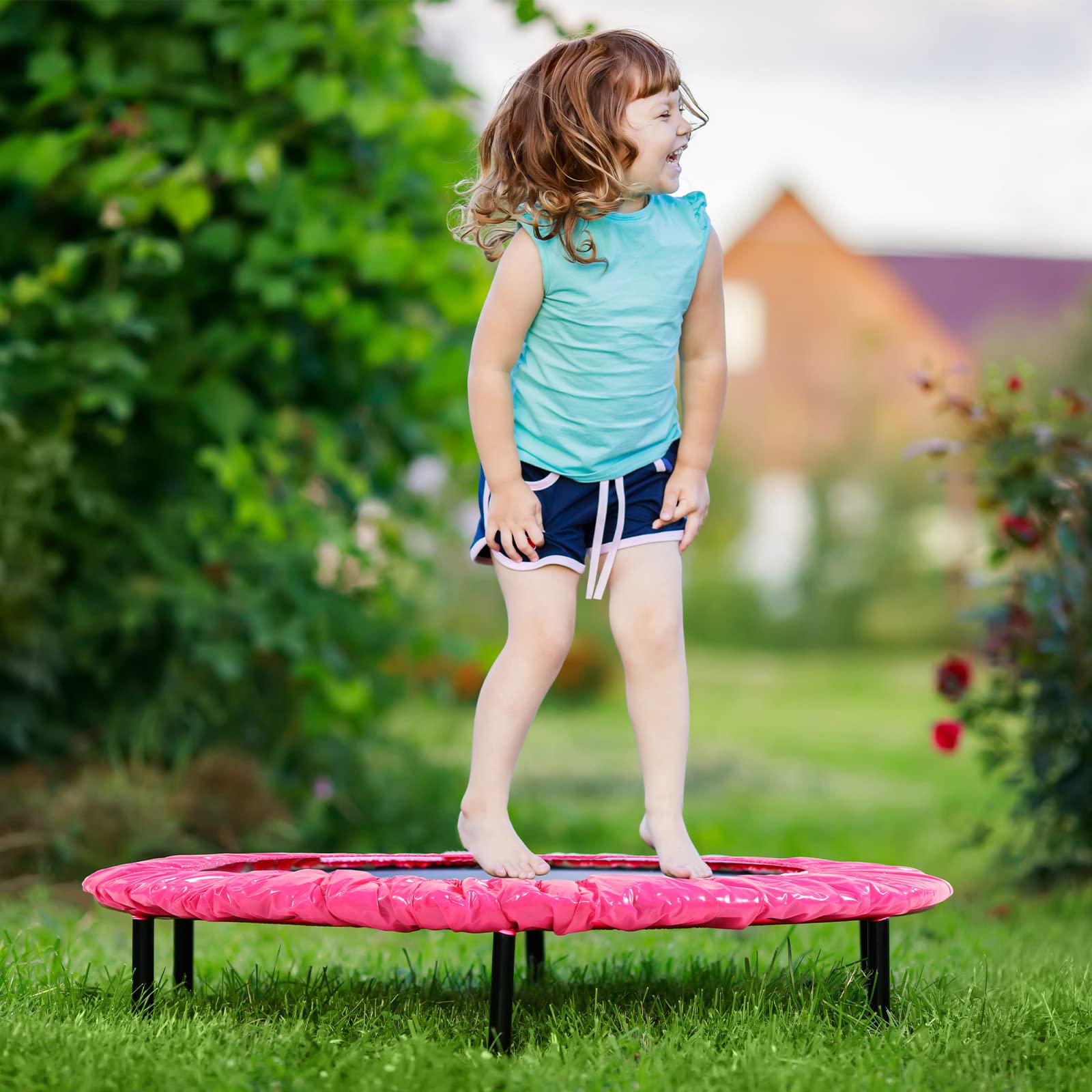**40 Inch Waterproof Trampoline Spring Cover - Round Replacement Safety Pad for Kids, Men & Women - Durable Hot Pink Indoor/Outdoor Fitness Accessory for Home, Gym & Backyard Fun**