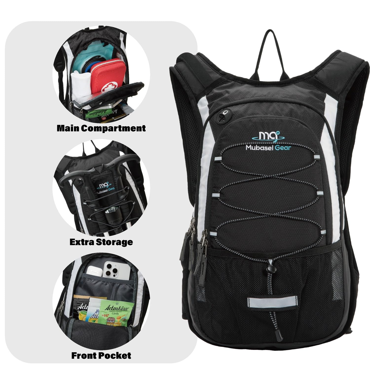 15L Lightweight Insulated Hydration Backpack with 2L Water Bladder - Perfect for Hiking, Running, Camping & Biking - Durable Daypack for Women & Men Outdoor Adventures