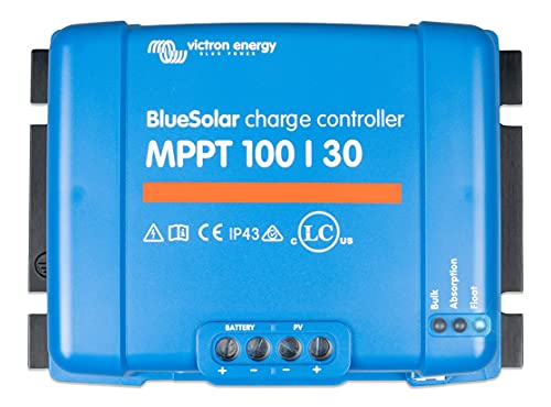 Victron Energy BlueSolar MPPT 100V 30A Solar Charge Controller for 12V/24V Batteries - Perfect for Off-Grid Solar Systems, RVs, Boats & Camping