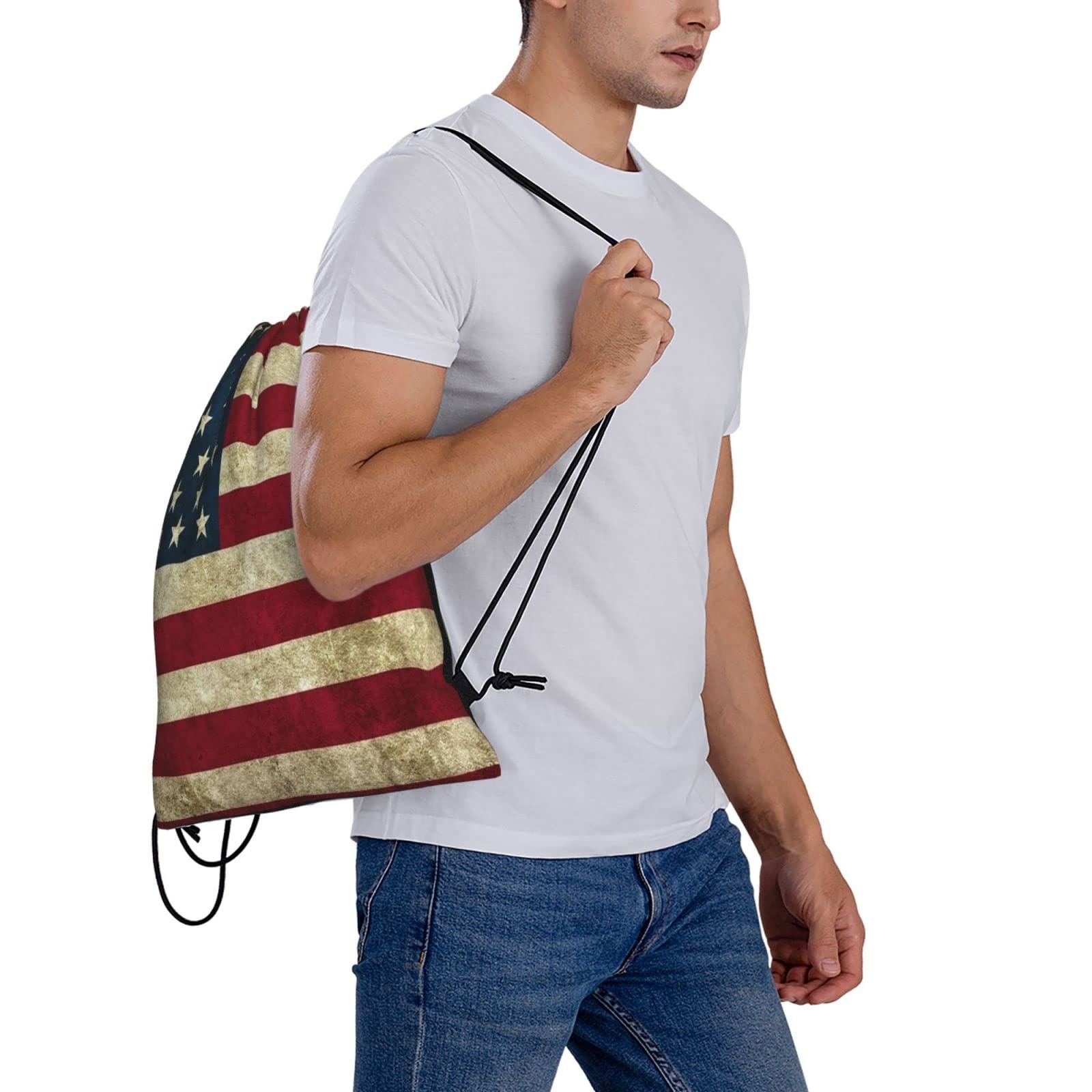 Lightweight Drawstring Backpack - Gym Sack for Sports, Yoga & Travel - Adjustable String Bag for Men & Women - Perfect for Workouts, Shopping & Outdoor Activities