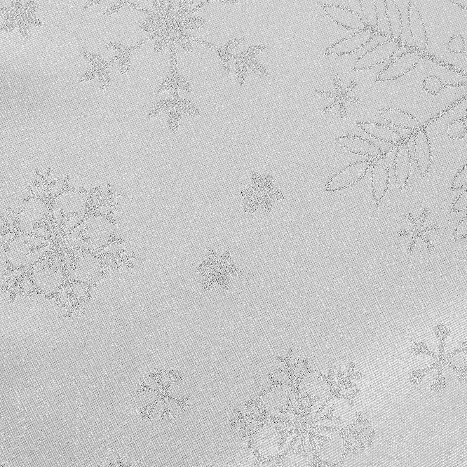 HARORBAY 13 x 72 Inch White Snowflake Embroidery Table Runner - Farmhouse Silver Dresser Scarf for Dining Table, Kitchen, Coffee Table - Perfect for Winter Holiday Decor, Christmas Party & Home Decor (Icey Series)