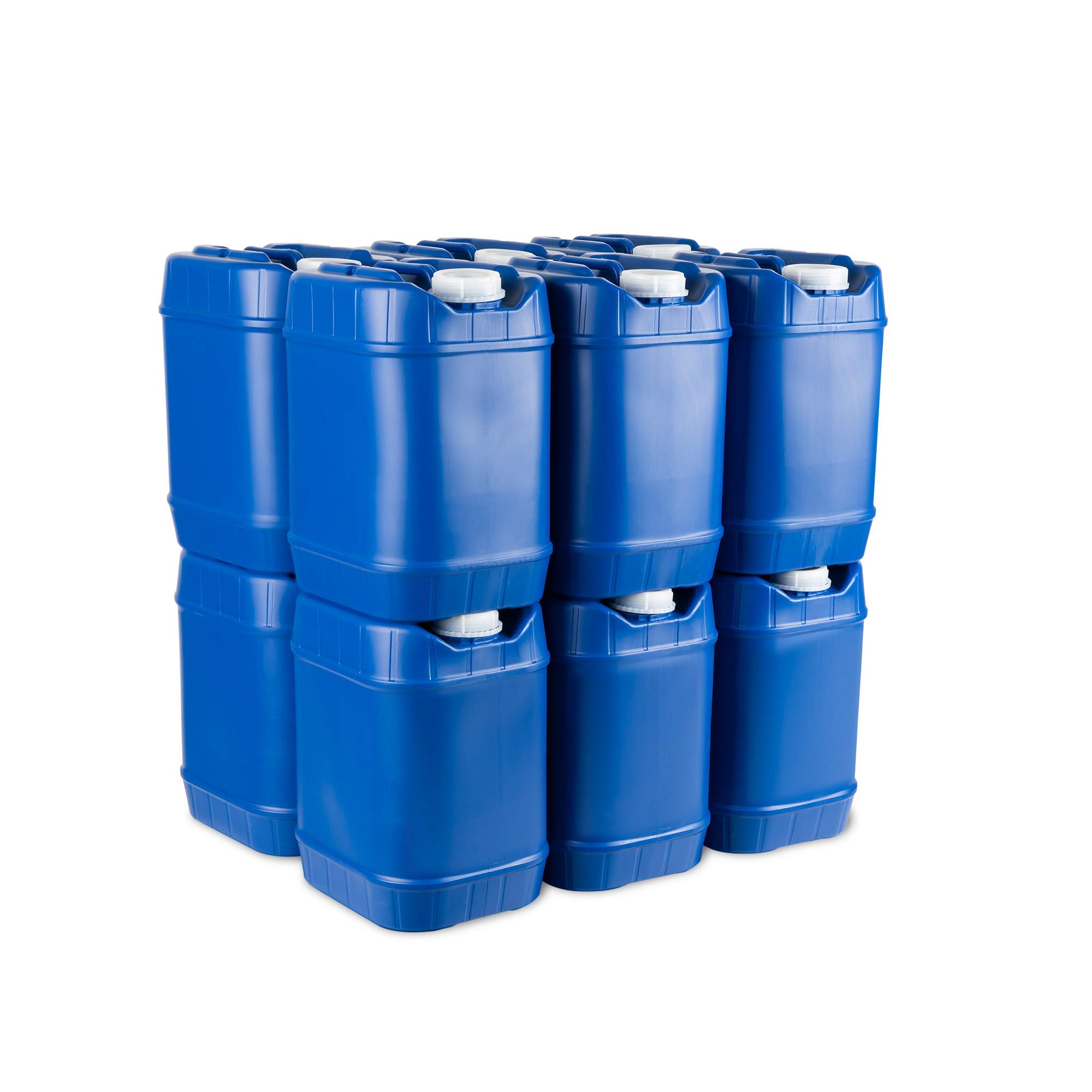 5-Gallon Stackable Water Storage Containers - Emergency Water Supply for Camping, Hurricane Preparedness & Disaster Survival - BPA-Free, Durable 60-Gallon Water Storage System - Perfect for Outdoor Adventures, Emergency Kits & Home Storage