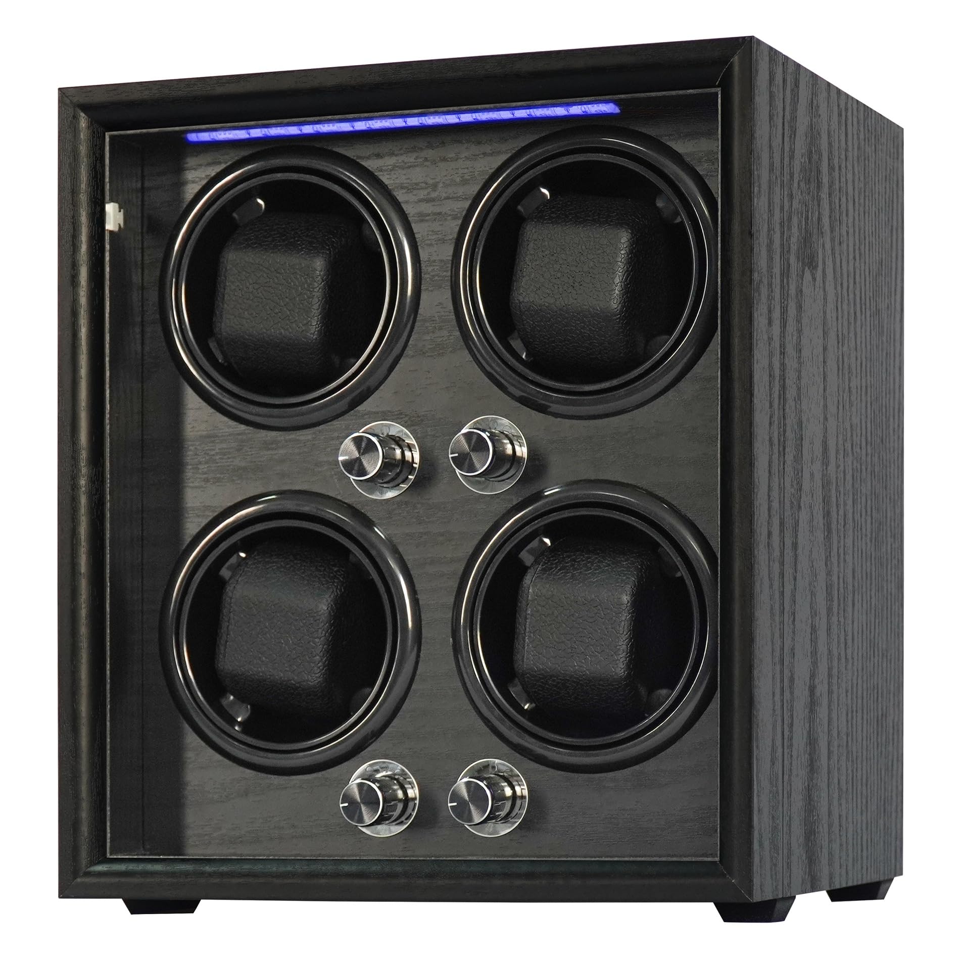 Oryx 4 Automatic Watch Winder - Wooden Case with 5 Modes & LED Light for Home/Office
