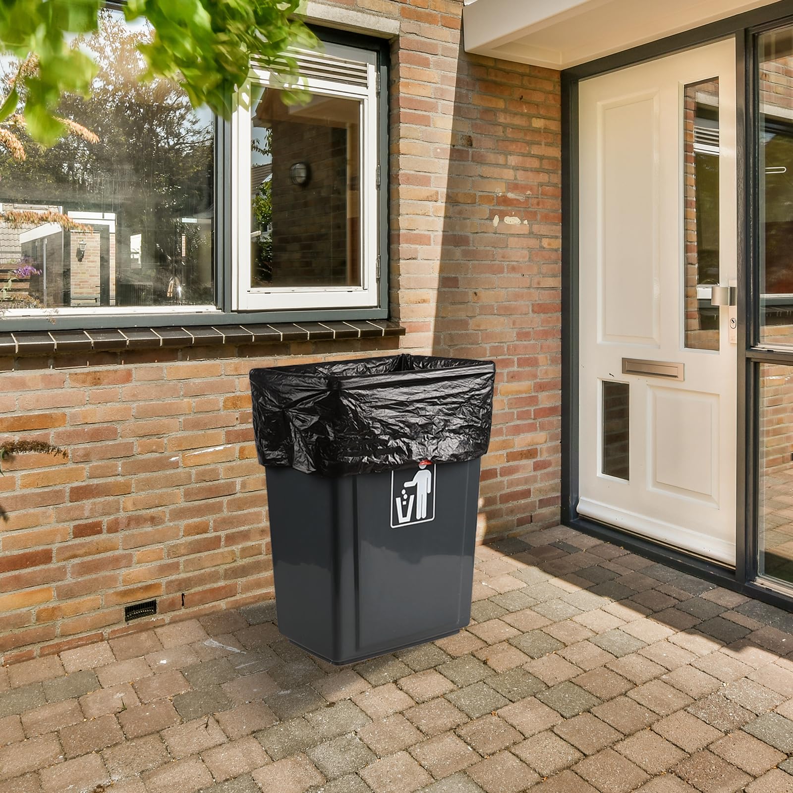 13 Gallon Drawstring Trash Bags - 102 Count Heavy Duty Kitchen Garbage Bags, Black | Perfect for Home, Office, and Outdoor Waste Disposal